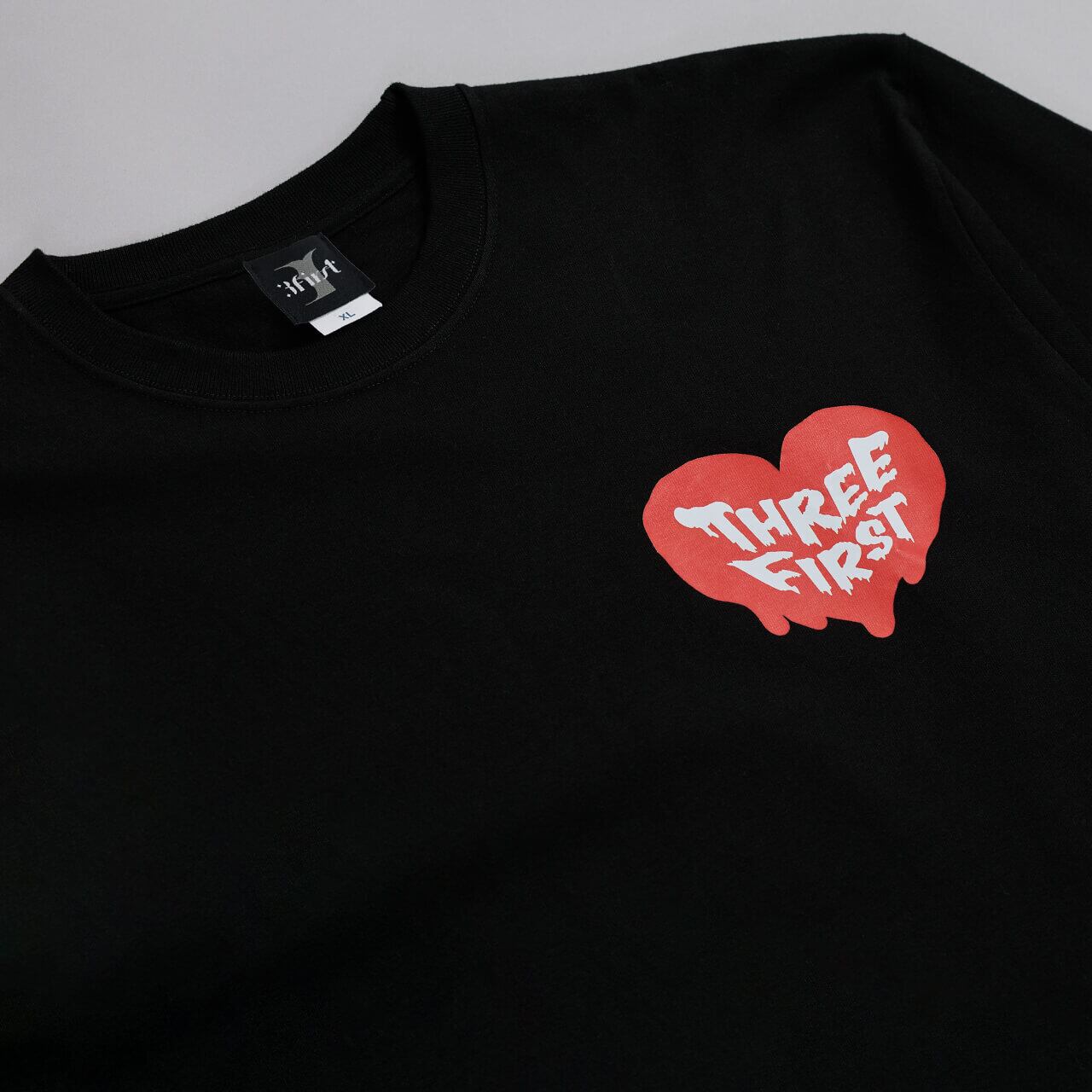 Heart logo LS TEE(Black)