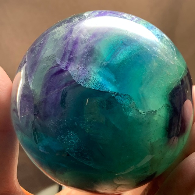 大玉・エンジェルフェザーグラデーションフローライト スフィア