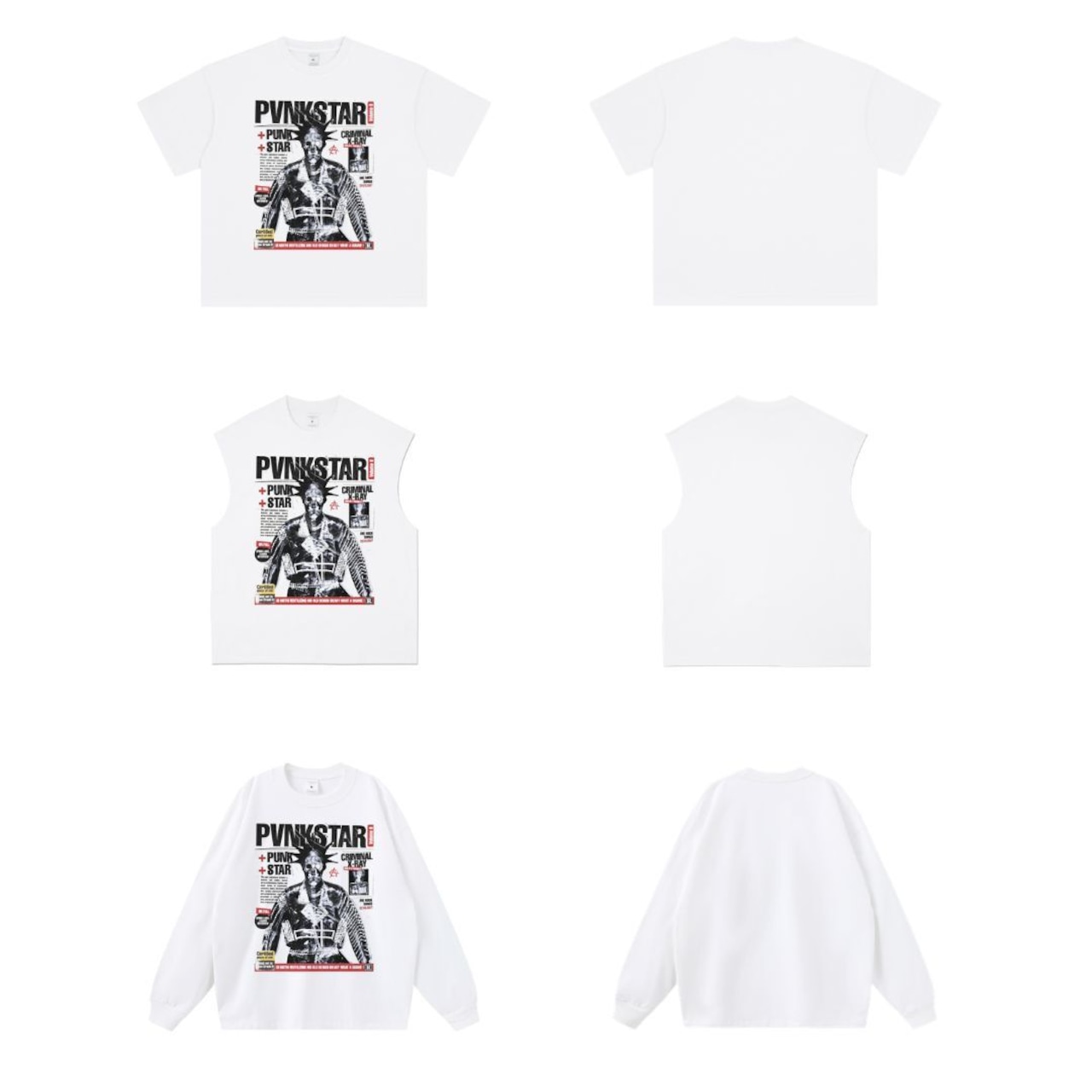 VINTAGE ストリート パンクスター Tシャツ T2058