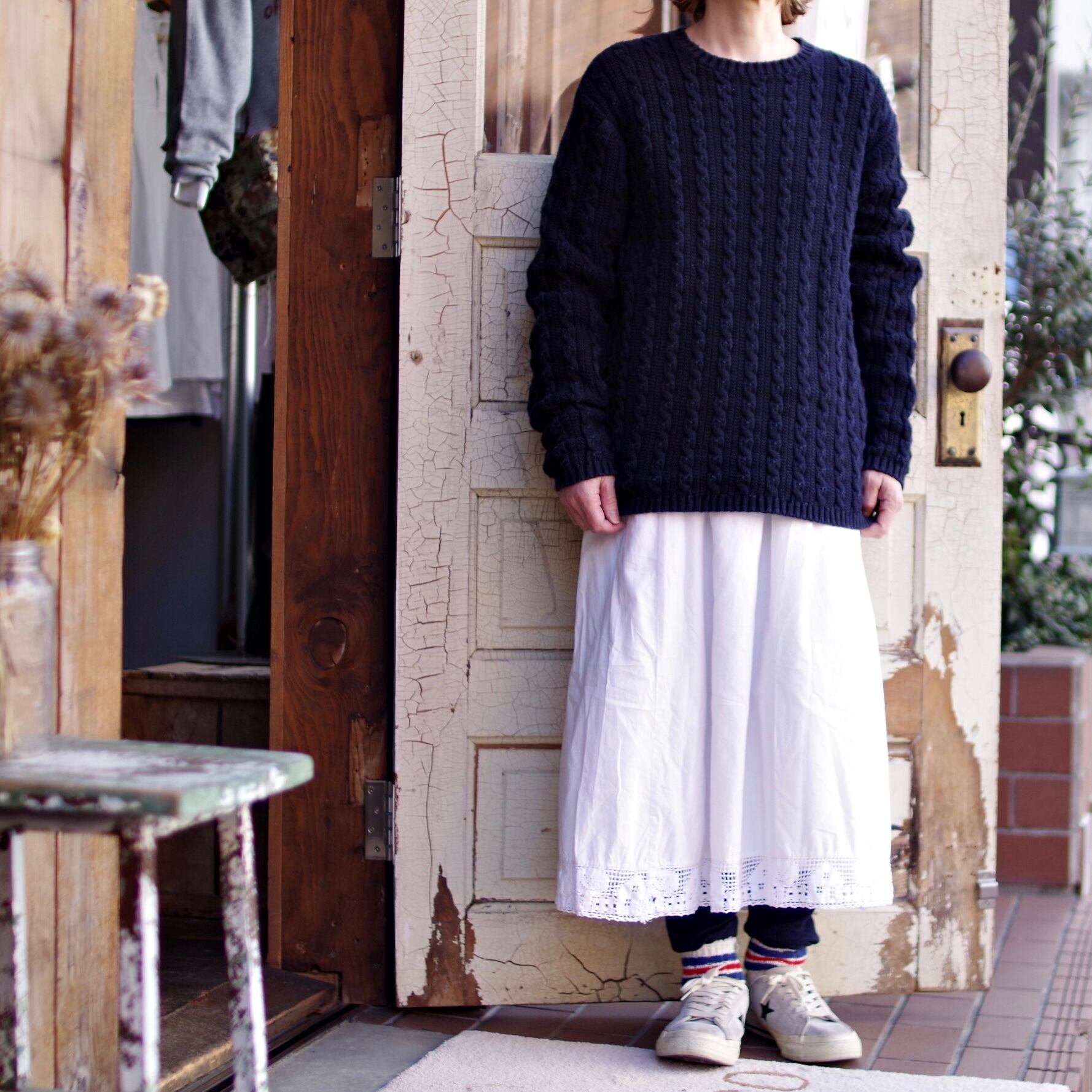 Lands end Cotton Knit / ランズエンド コットン ニット 古着 Lands end Cotton Knit / ランズエンド コットン ニット 古着