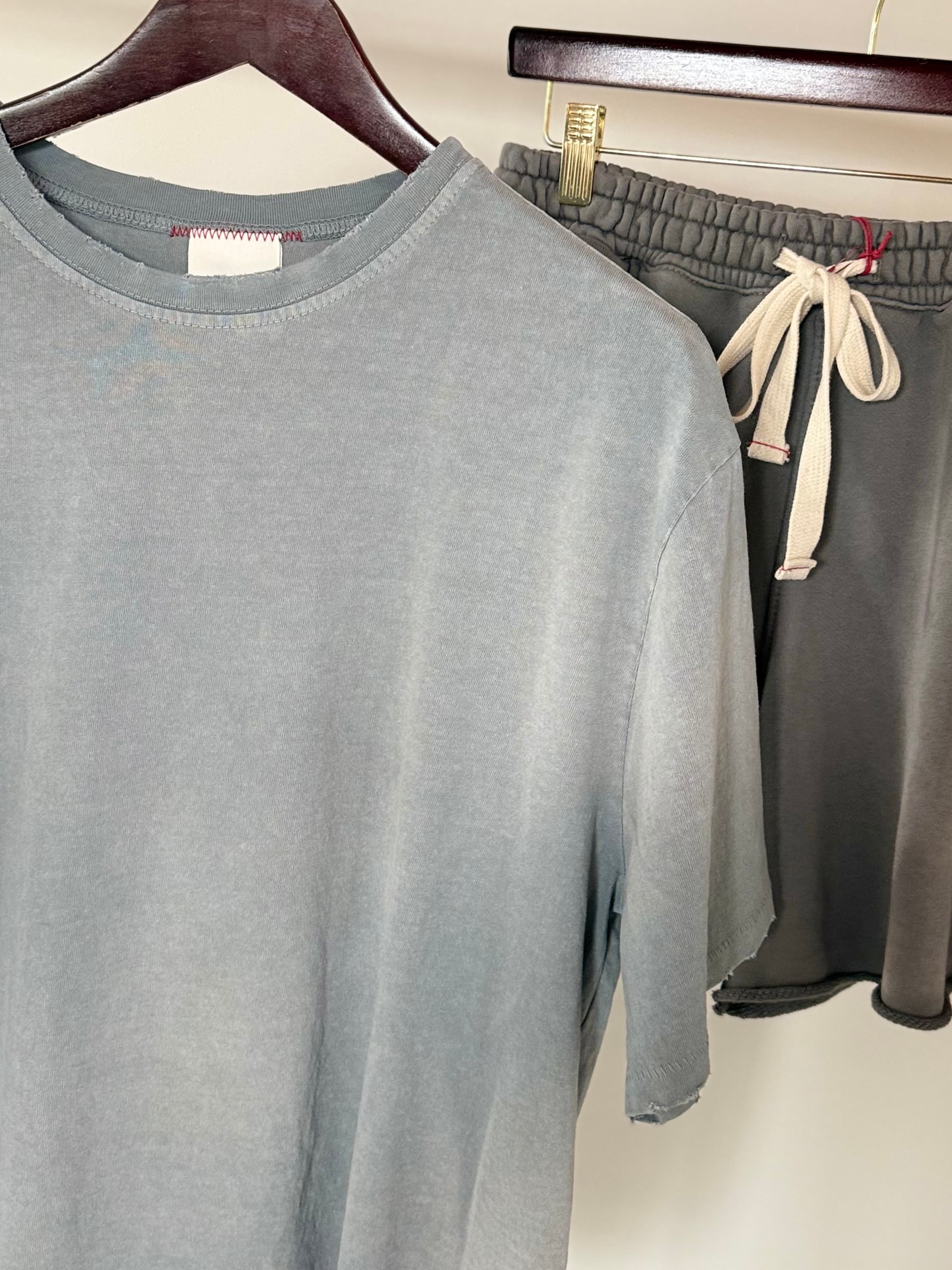 MOOJI MOOJI 【 US Single Stitched T-Shirt Sun Fade】GREY | LARGE