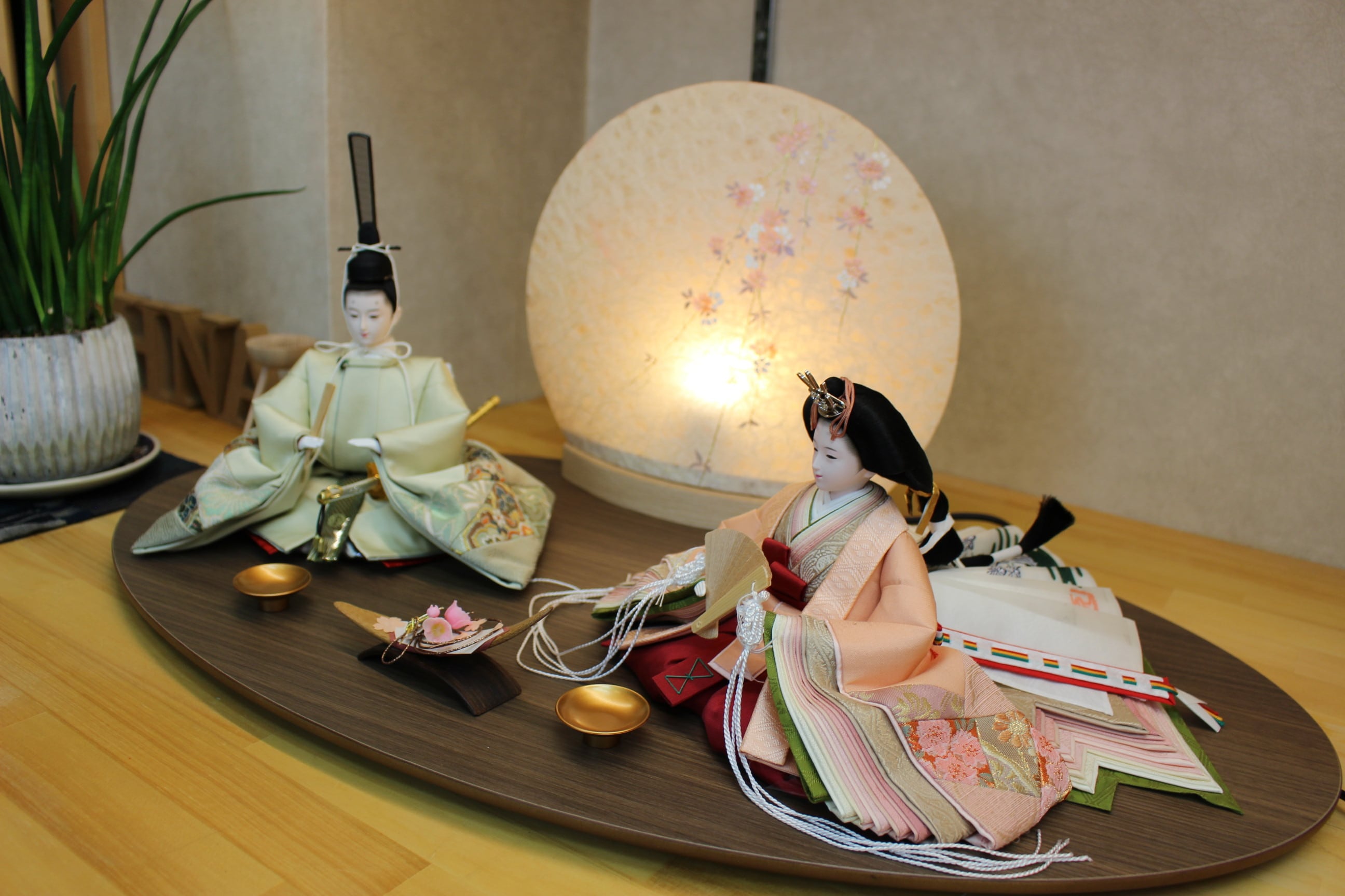 雛人形 Fierte/誇り 清水久遊 正絹「切嵌」殿.白群 姫.桃花色 限定一点物親王