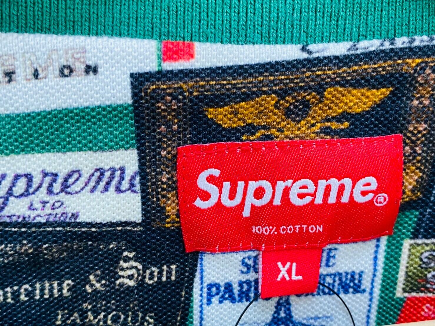 Supreme 21SS LABELS POLO SHIRT GREEN XL 75K7160 | BRAND BUYERS OSAKA 