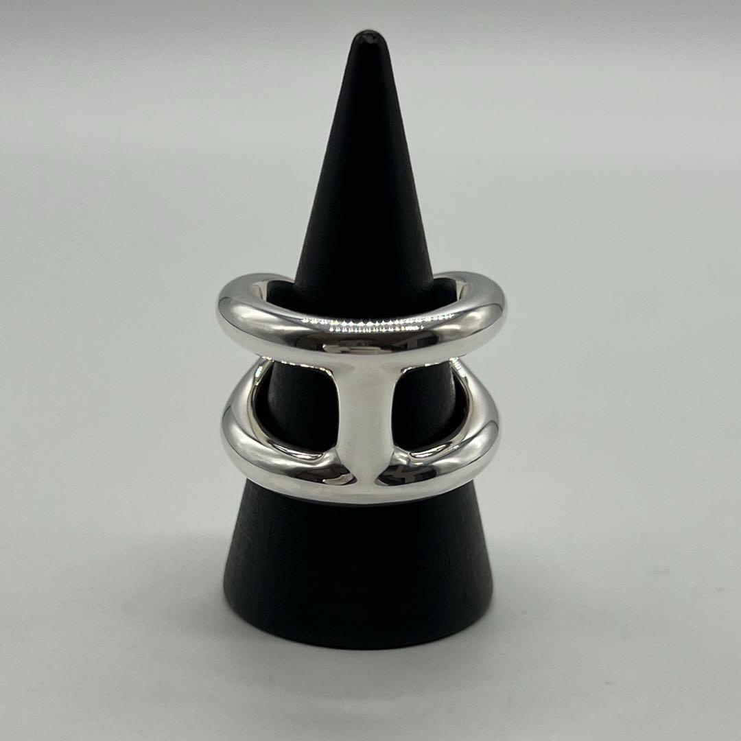 エルメス HERMES オスモズGM リング サイズ56 Ag925