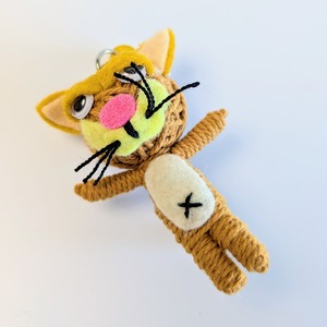 【 Garfield ( ガーフィールド ) 】 Voodoo doll KeyHolder / ブードゥー人形 / 身代わり人形 /お守り人形  〚アメリカン雑貨 アメトイ〛
