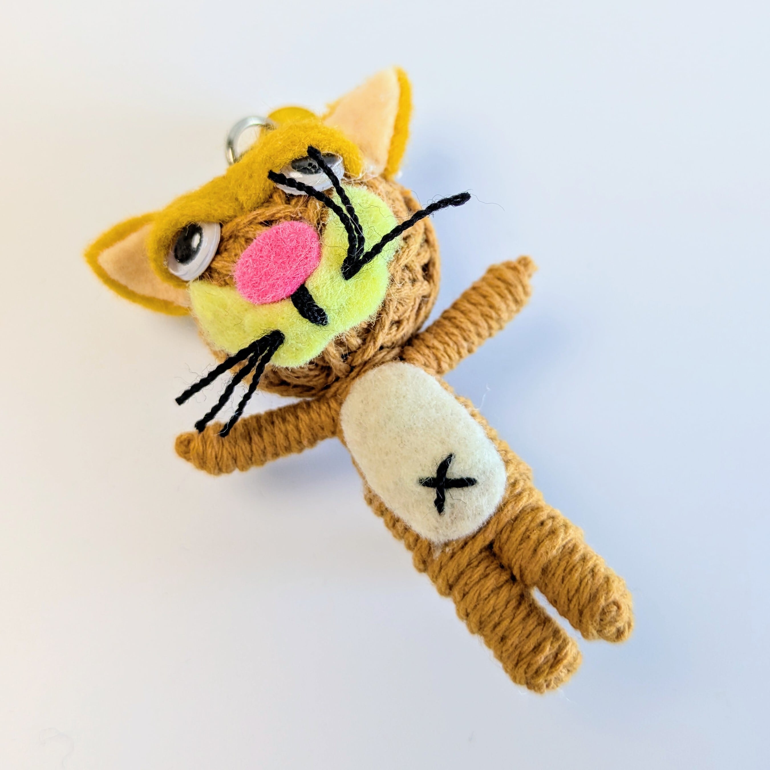 【 Garfield ( ガーフィールド ) 】 Voodoo doll KeyHolder / ブードゥー人形 / 身代わり人形 /お守り人形  〚アメリカン雑貨 アメトイ〛