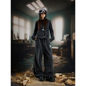 ストリート  フェイクレイヤード スウェットパンツ P370