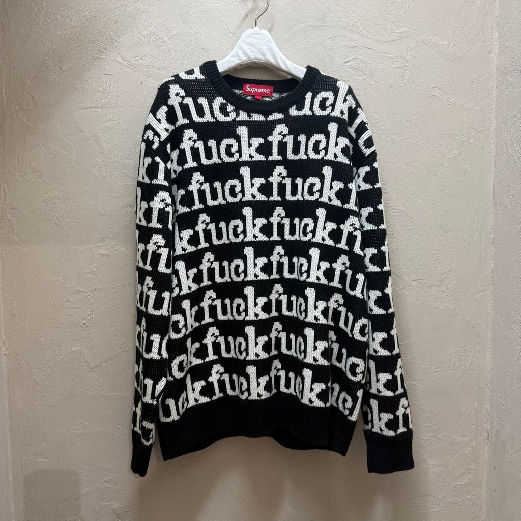 SUPREME シュプリーム 22SS Fuck Sweater ニット セーター ブラック