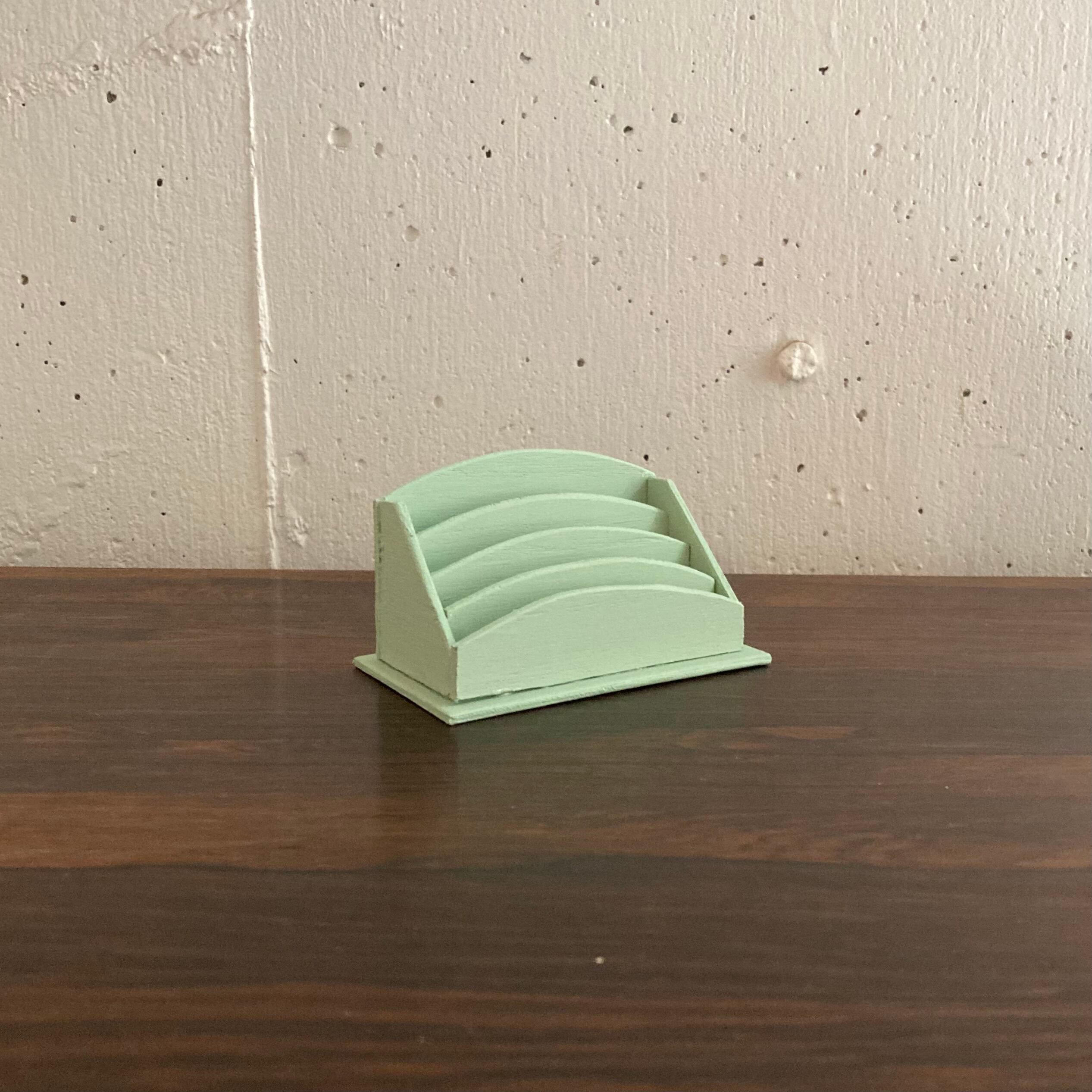 フランス レターラック 1/4サイズ グリーン ハンドメイド カード