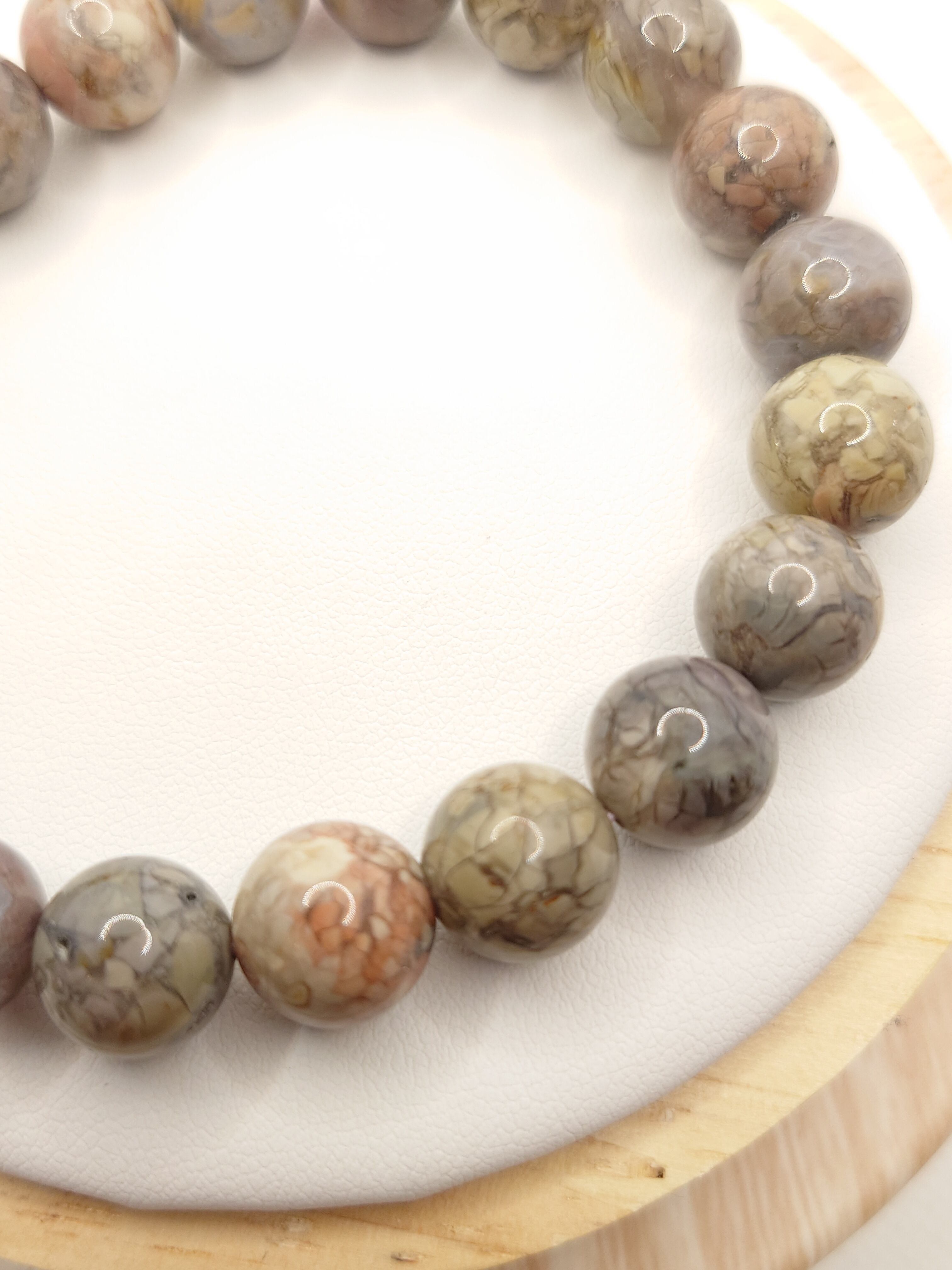 大玉 瑪瑙（アゲート）ブレスレット（16mm珠、径18cm 鑑別書付き