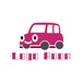 No308 可愛い車【車、キャラクター、ポップ、親しみ、可愛い、レンタカー、保険、アプリ、ショップ、ネット】