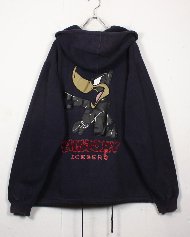 【Caka act2】“ICEBERG” × “Looney Tunes” Sunfade Loose Zip Up Hoodie
