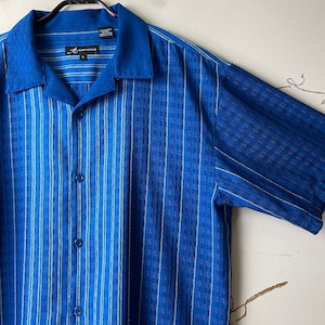 old gradation stripe pattern shirt