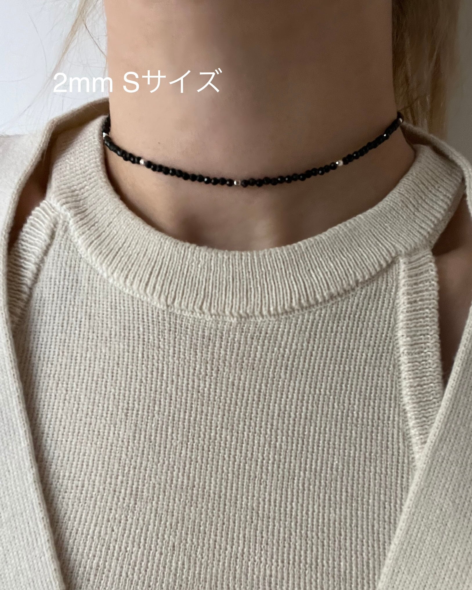 S925 Black Spinel necklace (N242) | onesea