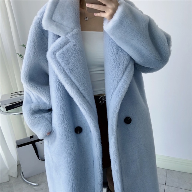 全6色/Wool long fur coat　M3801