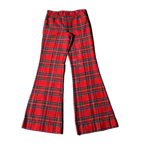 JCPenny 70sVintage TartanCheckFlarePants