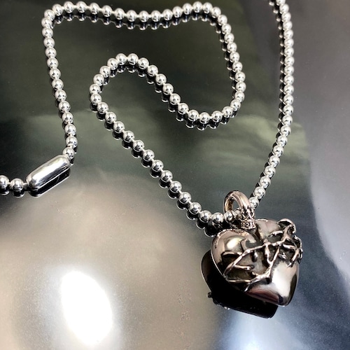 PENDANT [HEART] PINK SILVER / ハートペンダント ピンクシルバー