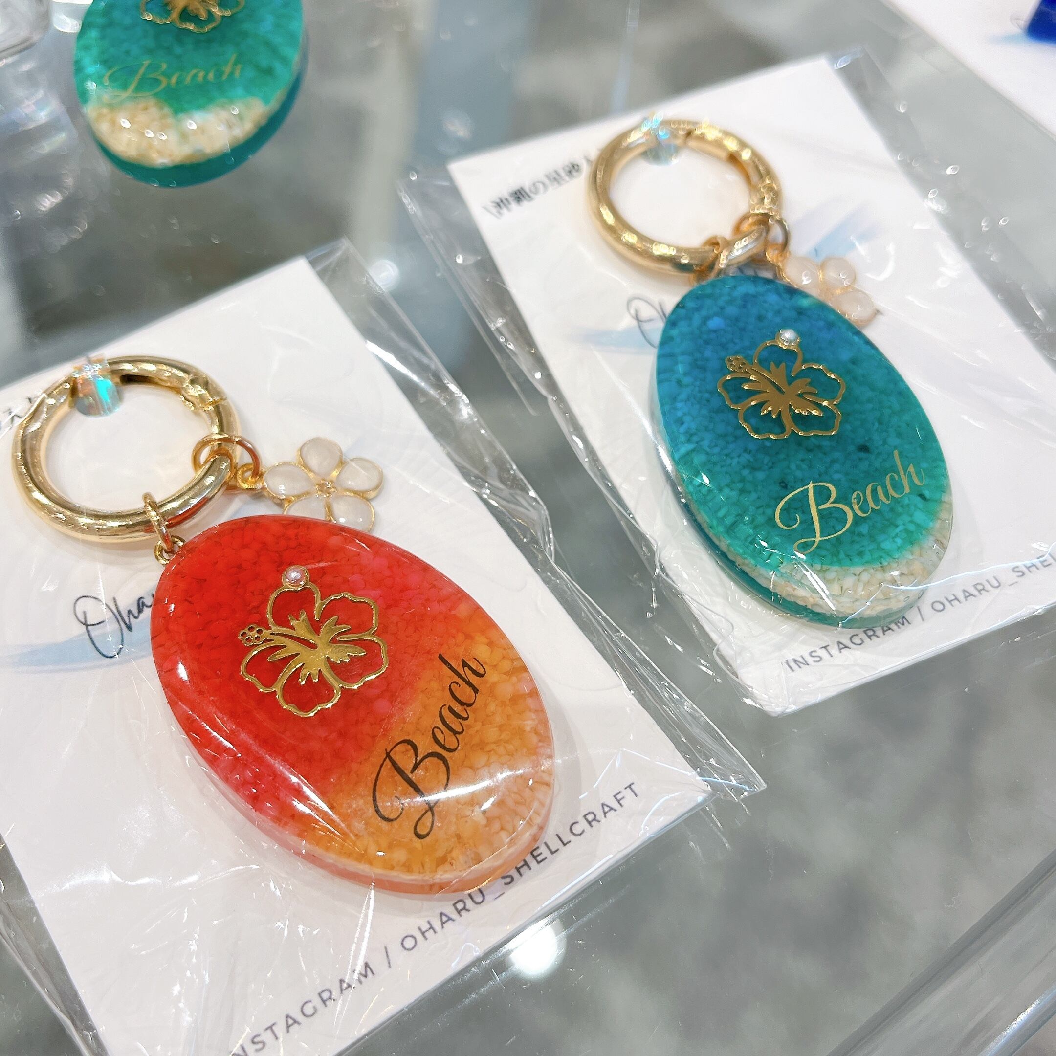 希少 海物語 サンフラッシュ ハイビスカスフラッシュ キーホルダー 2点セット 希少 海物語 サンフラッシュ ハイビスカスフラッシュ