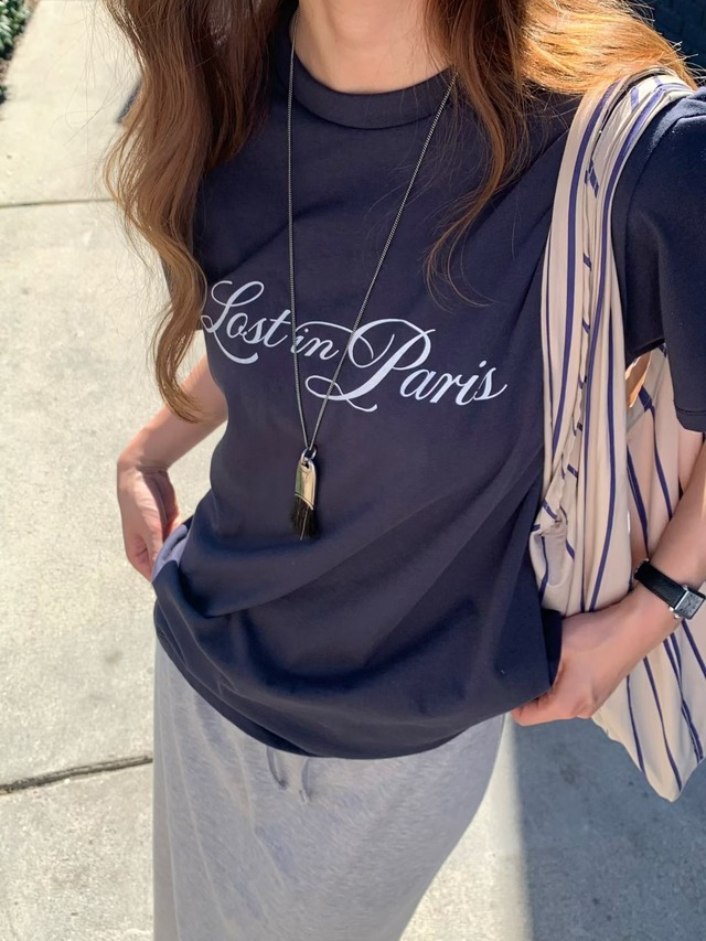 (予約) verveine / Lost in paris box fit tee 3color