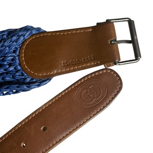 vintage GUCCI leather × mesh belt