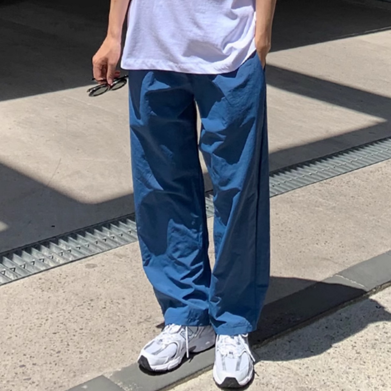 薄ルーズストレートカジュアルパンツ　0648