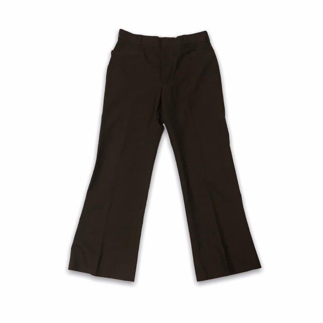 【vintage】 BROWN COLOR FLARE PANTS  LIGHTNING ZIP