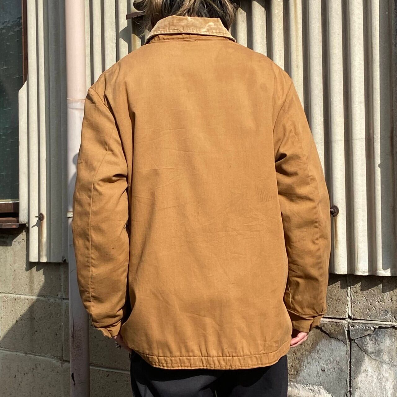 Wranglerカバーオールダックジャケット　ダークブラウン　メンズ2XL b