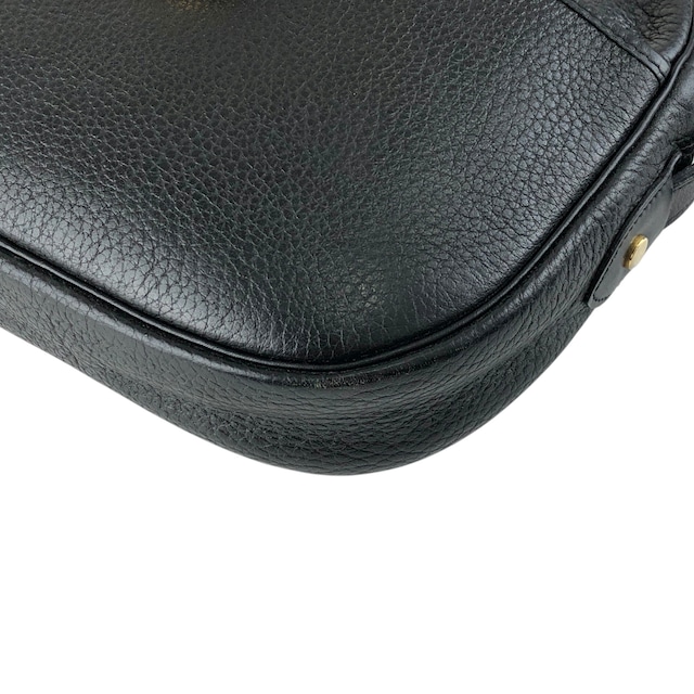 Christian Dior クリスチャン ディオール ショルダーバッグ ブラック CD レザー vintage ヴィンテージ オールド utsbka