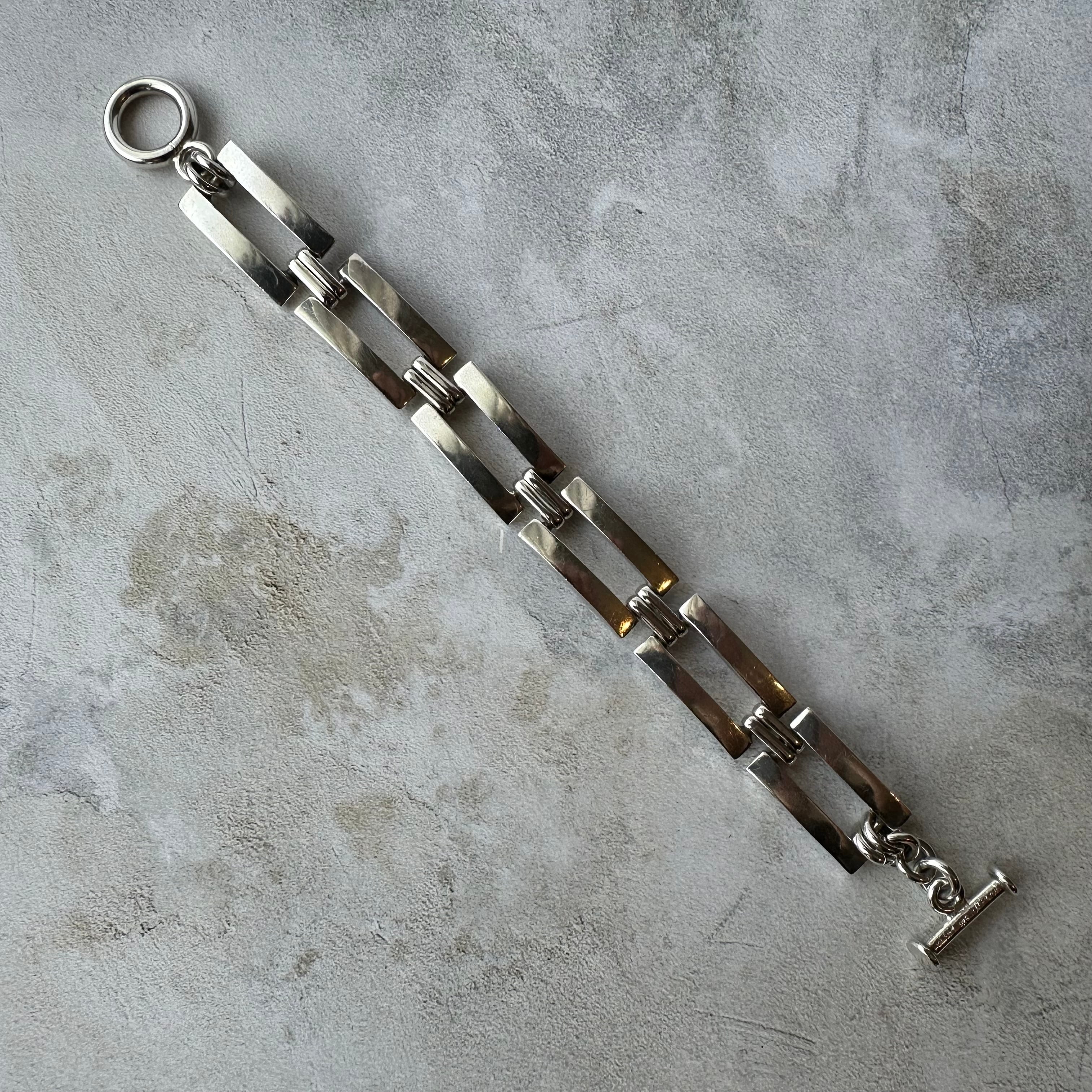 Vintage Heavy Chain Link Bracelet Silver925 Made in Mexico