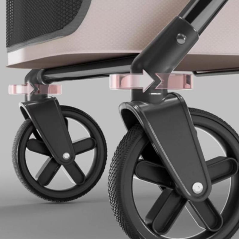 ★終了★ BELLO  ドッグカート★美品 BELLO 軽量折りたたみペットベビーカー/犬用カート 屋外用四輪