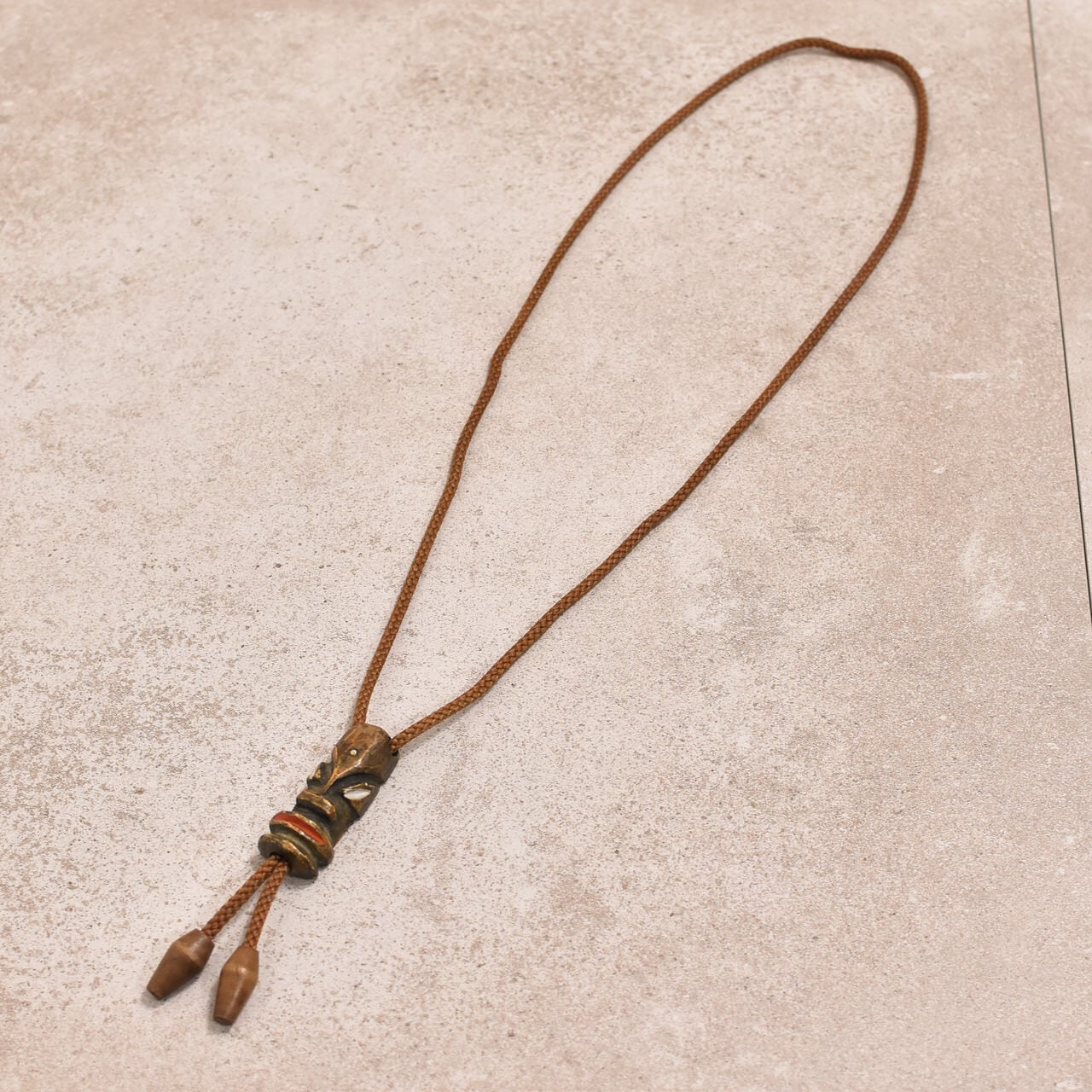 Ethnic face design loop tie | 古着屋 grin days memory 【公式 Ethnic face design loop tie | 古着屋 grin days memory 【公式