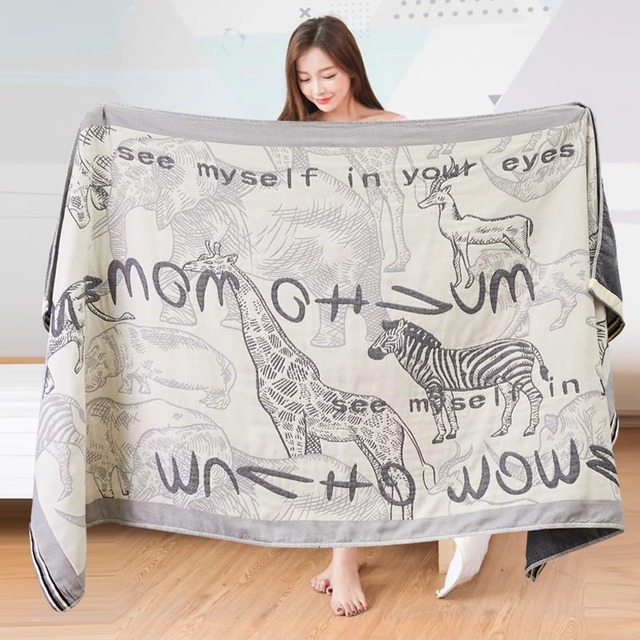 特大サイズの純綿ガーゼバスタオル 75×150cm