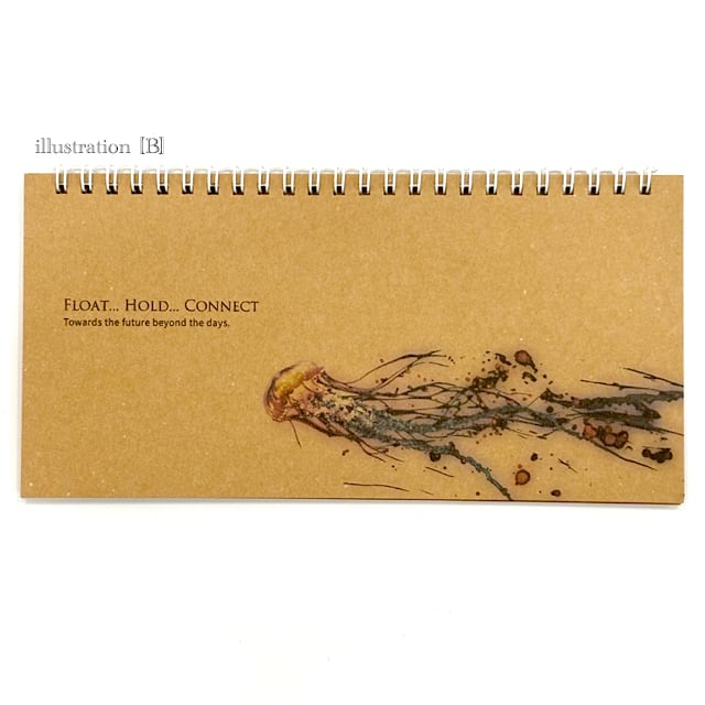 A4縦1/3 ヨコ型リングノート_海月（くらげ） | seed-time