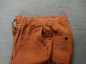 linen easy jodhpurs / persimmon