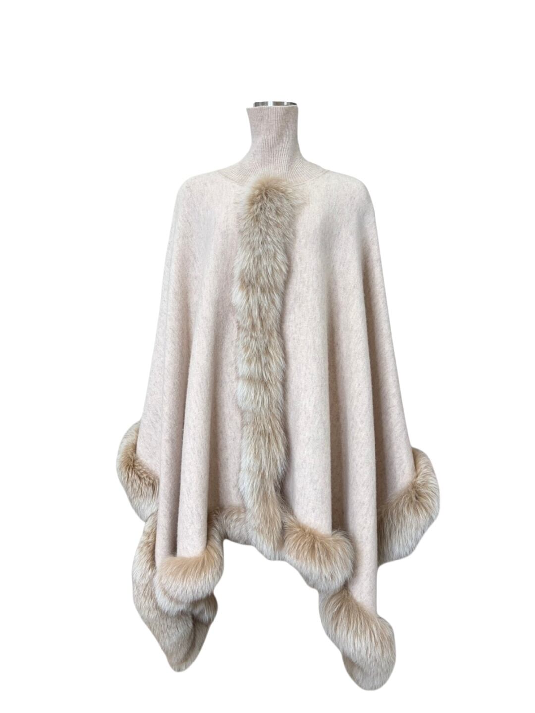 FOXニットケープ beige | amin pur