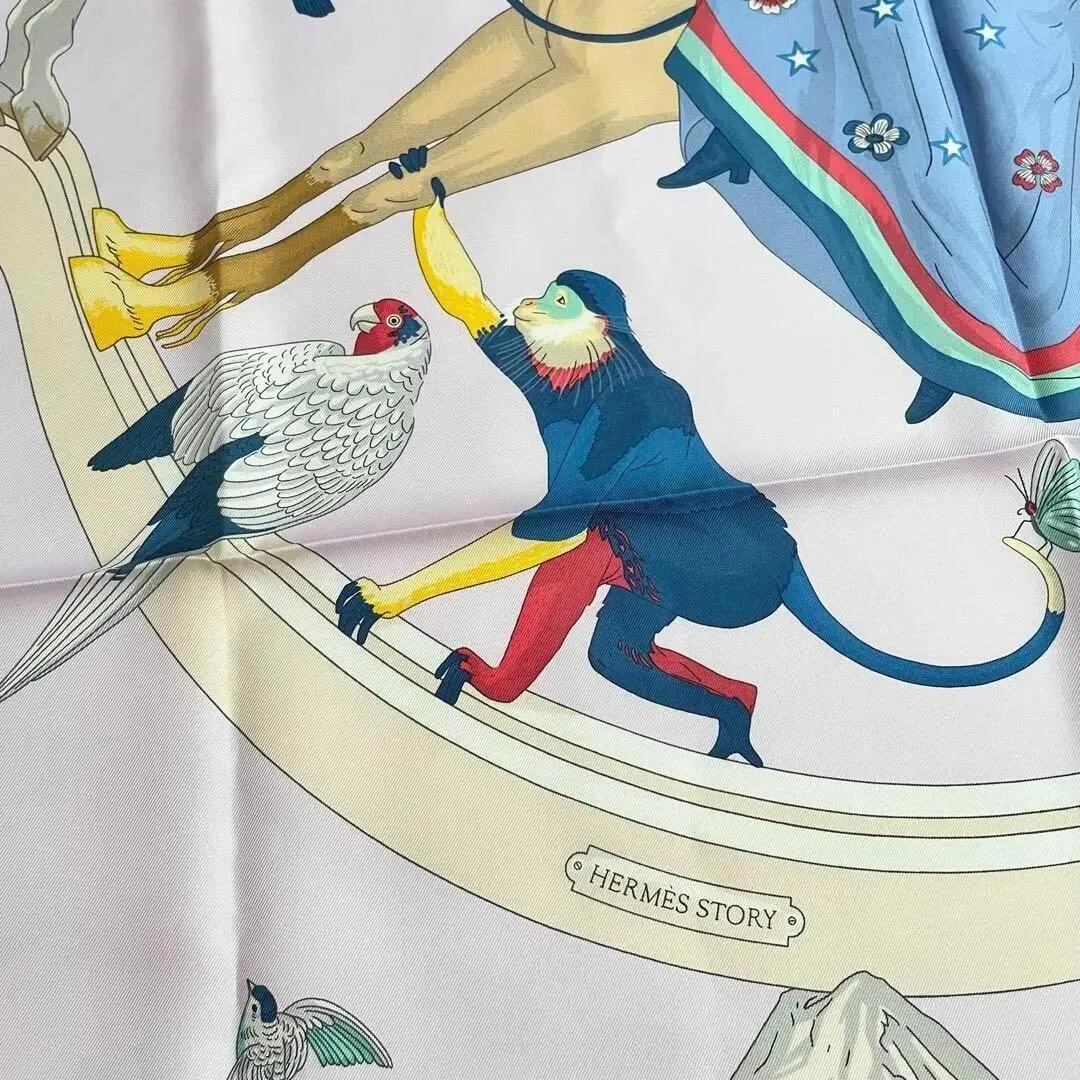 HERMES 大判スカーフ カレ90 STORY ピンク 2022SS | Swal vintage 