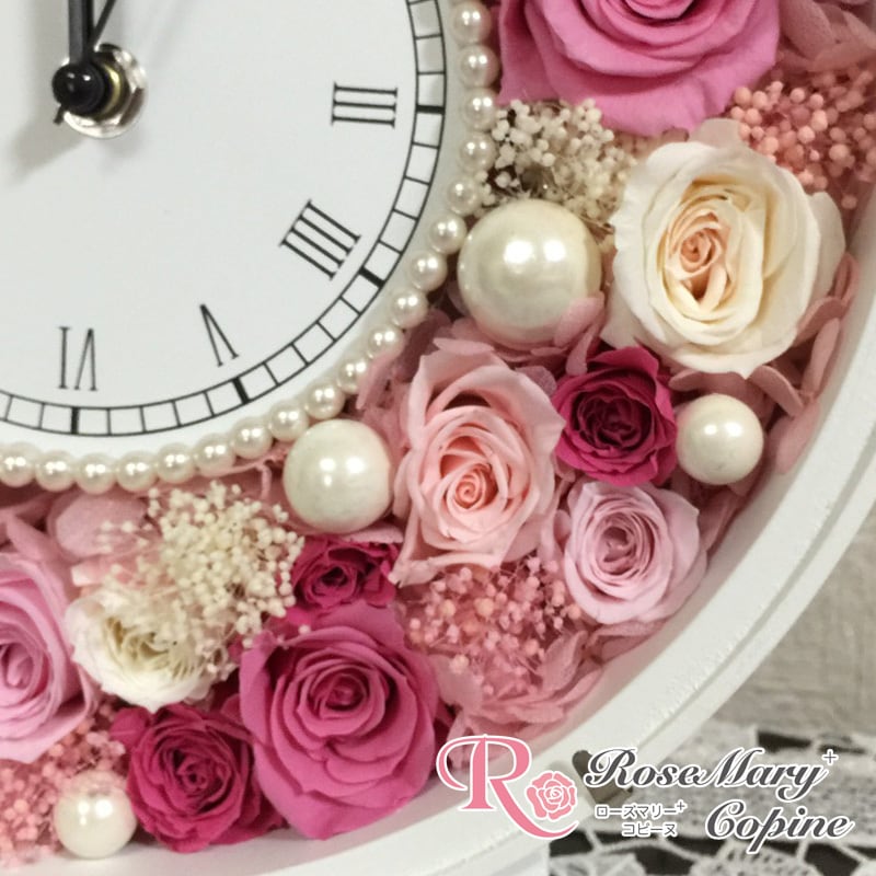 送料無料】プリザーブドフラワー 時計 花時計 ギフト プレゼント