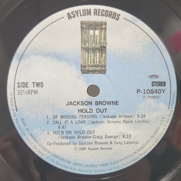 Jackson Browne / Hold Out [P-10840Y] - 画像4
