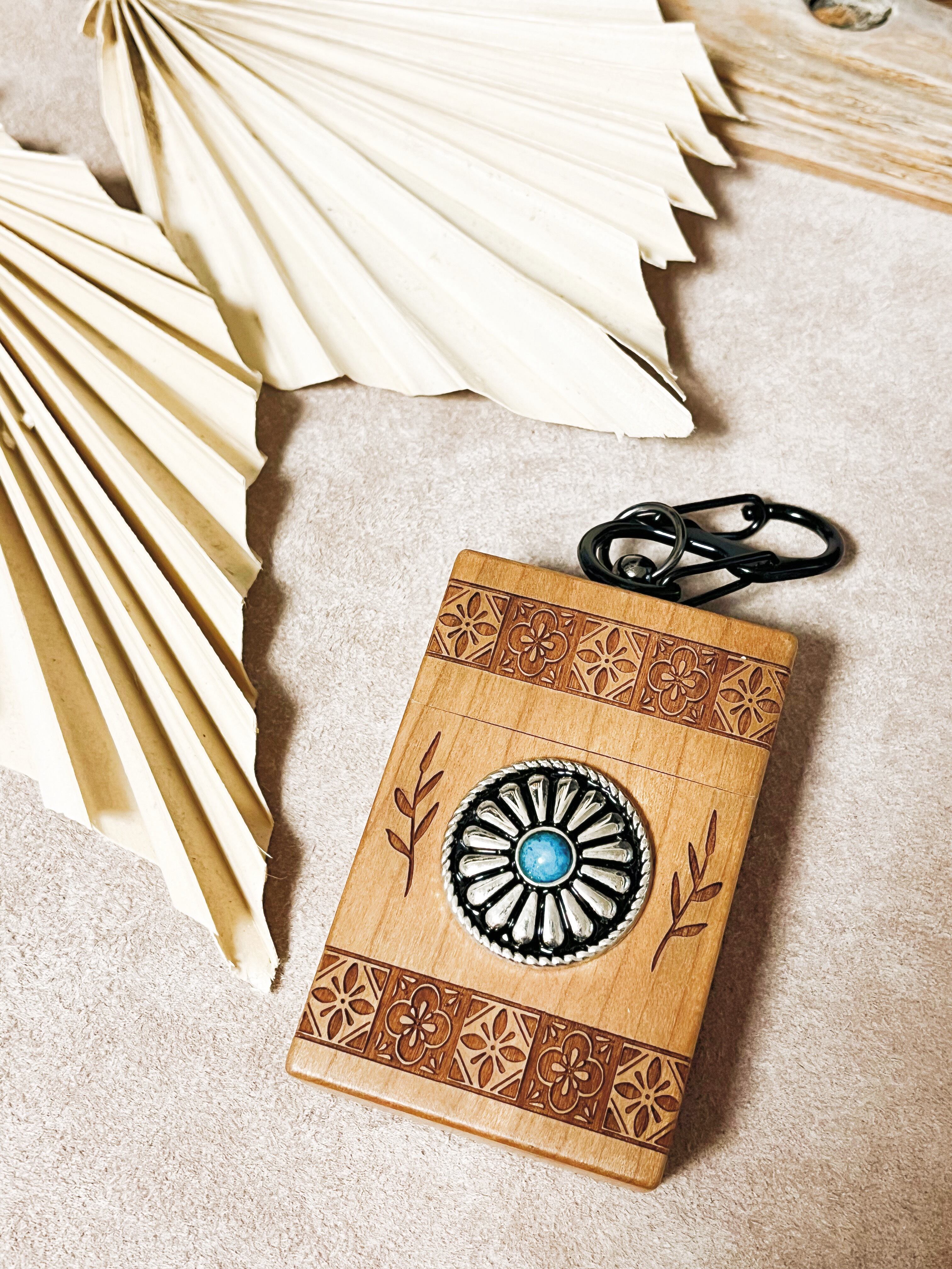 Wood portable ash tray | ALOHA GLASS