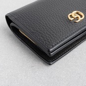 グッチ ダブルG スモールウォレット ブラック レザー AW25