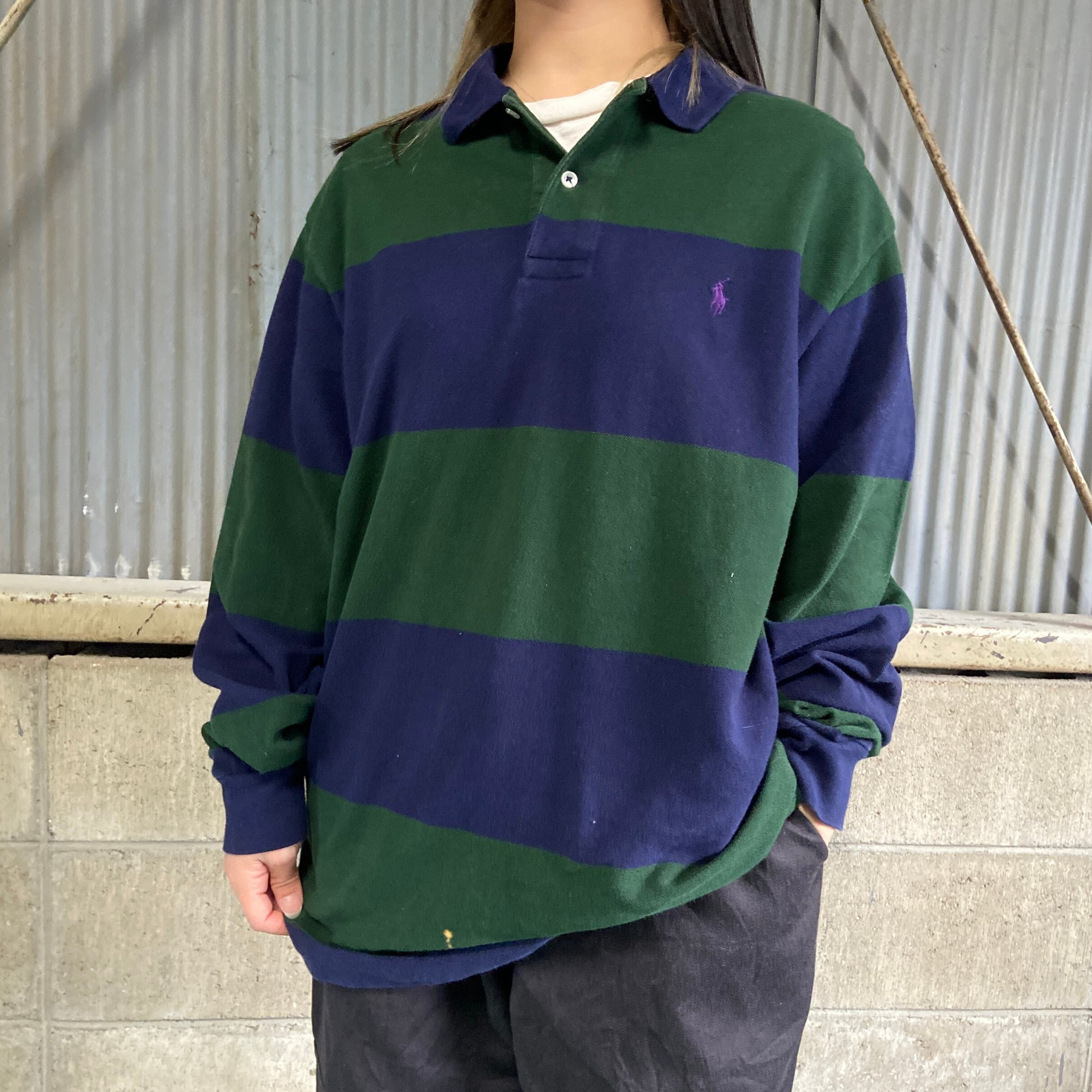 Polo by Ralph Lauren ポロバイラルフローレン ボーダー 鹿の子 長袖 