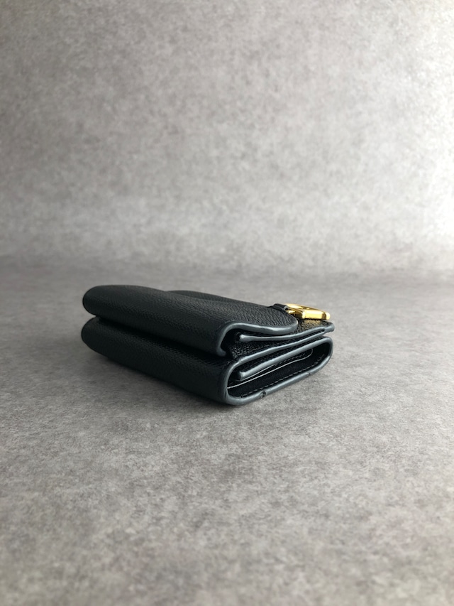 Christian Dior クリスチャン ディオール 財布 ブラック サドル レザー 43-MA-0261 三つ折り財布 vintage ヴィンテージ オールド juppie