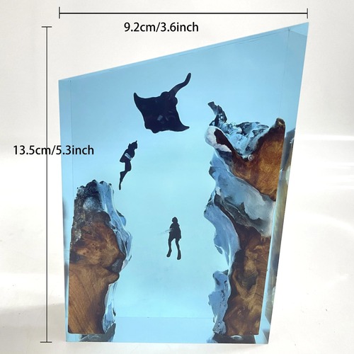 置物 海の置物  レジンランプ バットフィッシュ樹脂ランプ LEDライトオシャレ ライト ハンドメイド  室内装飾 ベッドサイドランプ ベッドサイドテーブル 寝室のナイトスタンド 喜ばれるギフト