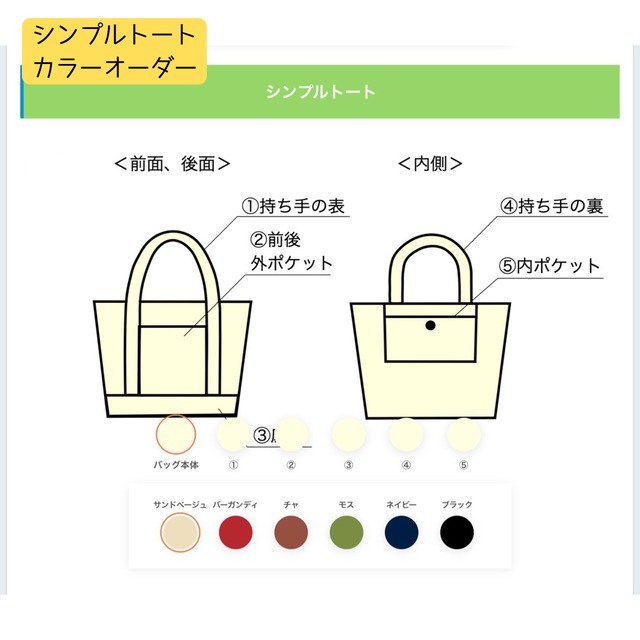 K様用購入ページ「シンプルトート」／アルマダ8号帆布【受注制作】