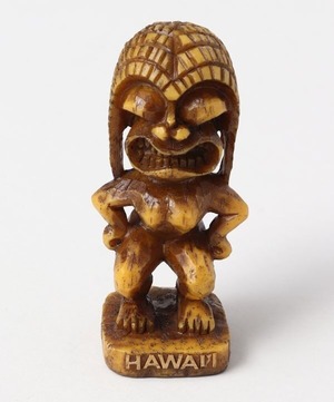 ≪ハワイ直輸入品≫ハワイアンティキ ハワイの神様 置物 人形 フィギュア HAPPY 幸せの神様 (Sサイズ)