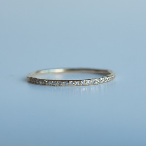 Rock Half Eternity Ring W1.2 / White Diamond　K18