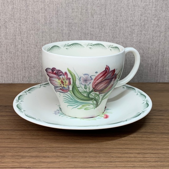 ✴︎ご予約済み✴︎スージークーパー「パロットチューリップ カップ&ソーサー」イギリス製 ヴィンテージ susie cooper A
