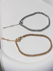 Cube zirconia bracelet