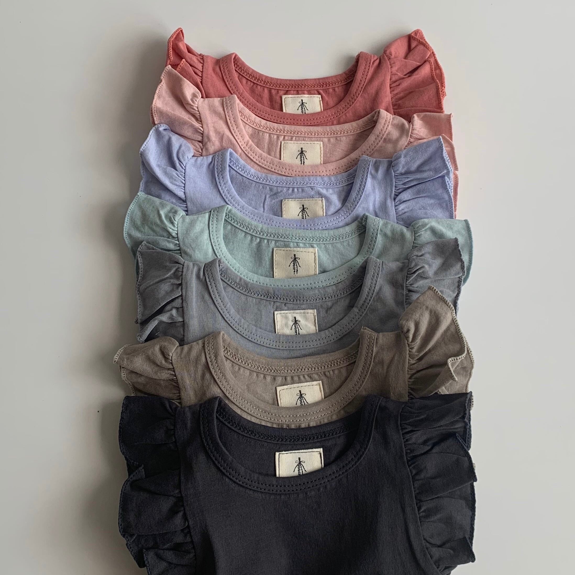 【outlet】Ohaco  original frill Tee（70〜100cm）0500