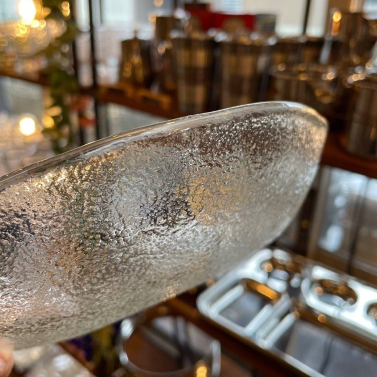 Turkey Organic Glass Bowl M  2color clear black / トルコ製 ガラス ボウル M 全2色 クリア ブラック ガラス食器 透明感 サラダボウル ニュアンス すりガラス風 キッチン雑貨 皿 食器 ギフト プレゼント